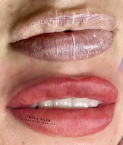 Lip Blush, antes y después de un trabajo de Erika
